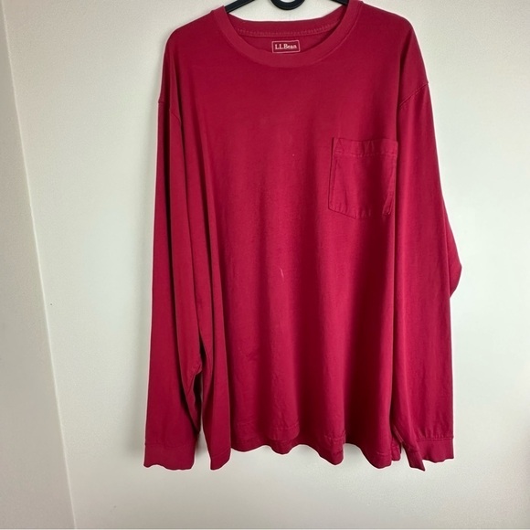 Lot of 2 L.L Bean Red Long sleeve tee Men’s Large - Picture 4 of 7
